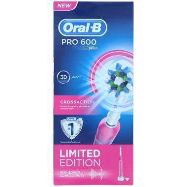 Oral-B D16.513 PRO 600 (PC600) Pink CrossAction Electric Toothbrush