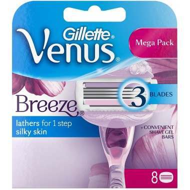 Gillette 81745062 Venus Breeze 8 Pack Razor Blades