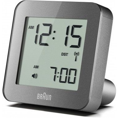 Braun BNC009 Grey Global Radio Controlled Alarm Clock