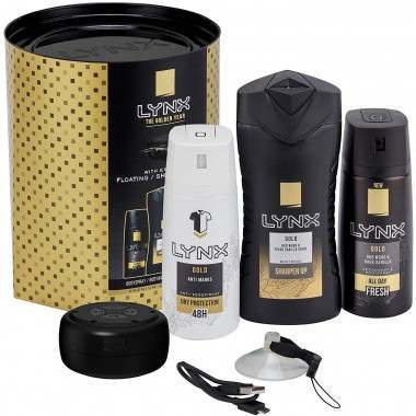 Lynx GSCGLYN209 Gold Trio with Shower Speaker Gift Set