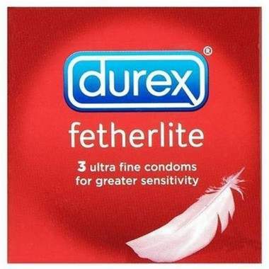 Durex TODUR032A Fetherlite Pack of 3 Condoms