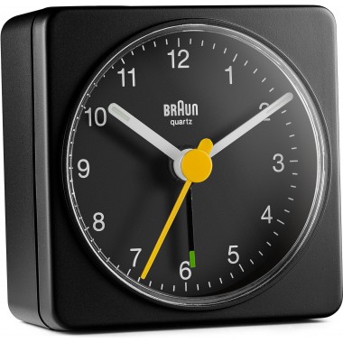 Braun BC02B Classic Travel Analogue Black Alarm Clock