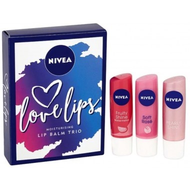Nivea GSTONIV011 Love Lips 3 Piece Gift Set