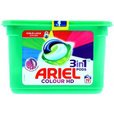 Ariel HOARI033 Pack of 19 3 in 1 Colour Washing Pods