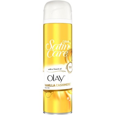 Gillette 81682612 Satin Care and Olay Vanilla Cashmere 200ml Shaving Gel