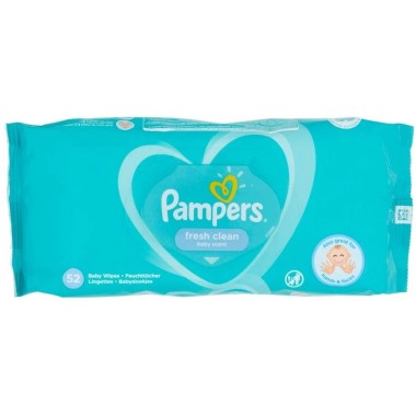 Pampers TOPAM123 Fresh & Clean Pack of 52 Baby Wipes