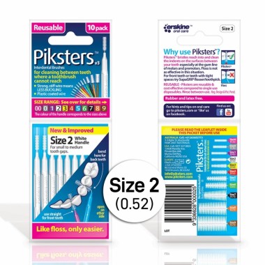Piksters PK210 Size 2 - 10 Pack Inderdental Brush