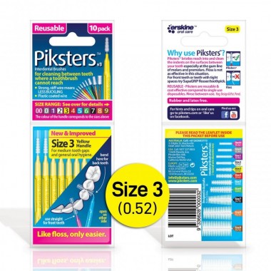 Piksters PK310 Size 3 - 10 Pack Inderdental Brush