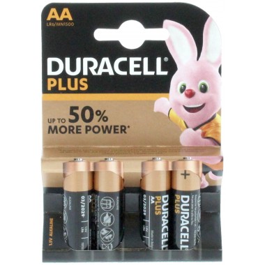 Duracell HODUR187 AA Plus 4 Pack Batteries
