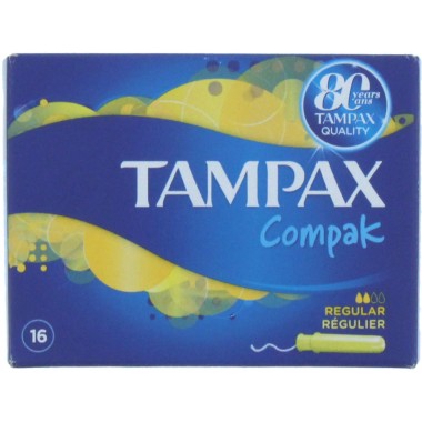 Tampax TOTAM106 Compak Regular 16 Pack Tampons