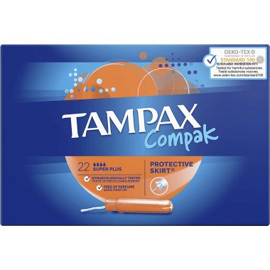 Tampax TOTAM108 Compak Super Plus Pack Of 22 Tampons