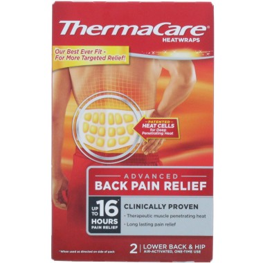 ThermaCare TOTHE015 Lower Back & Hip 2 Pack Heat Wrap