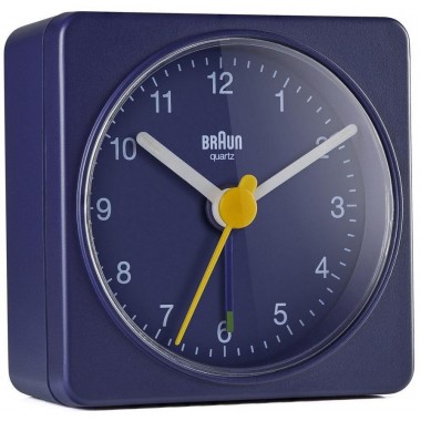 Braun BC02BL Classic Travel Analogue Blue Alarm Clock