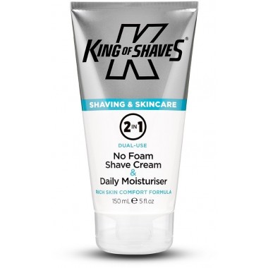 King of Shaves 10112136 2 In 1 No Foam Shave Cream & Daily Moisturiser