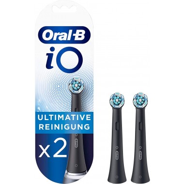 Oral-B iO Ultimate Clean Black 2 Pack Toothbrush Heads