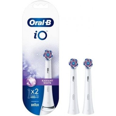 Oral-B 80364182 iO Radiant White Pack of 2 Toothbrush Heads