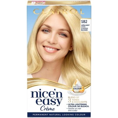 Nice N Easy CL40016496 Shade SB2, Ultra Light Cool Summer Blonde Hair Dye