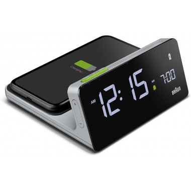 Braun BC21GUK Digital Grey Alarm Clock