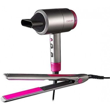 Carmen C81181 Neon DC Pro Keratin Hair Dryer and Straightener Gift Set