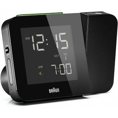 Black Braun BNC015 Digital Radio Controlled Projection Alarm Clock 