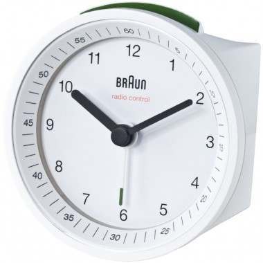 Braun BNC007 White Analogue Alarm Clock
