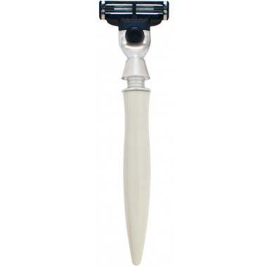 êShave 73000 White Nickel Plated Collection 3 Blade Razor