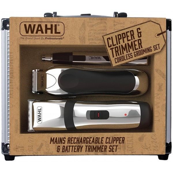 wahl rechargeable beard trimmer & accessories gift set