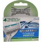 Wilkinson Sword TOWIL157 Quattro Titanium Sensitive Pack Of 4 Razor Blades