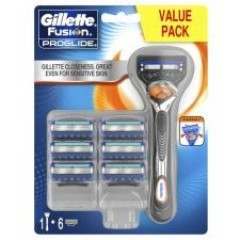 Gillette 81621077 Fusion ProGlide Pack of 6 Blades with Razor