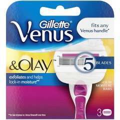 Gillette 81741623 Venus & Olay Sugarberry Pack of 3 Razor Blades