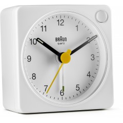 Braun BC02XW Classic Travel Analogue White Alarm Clock