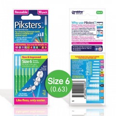 Piksters PK610 Size 6 - 10 Pack Inderdental Brush