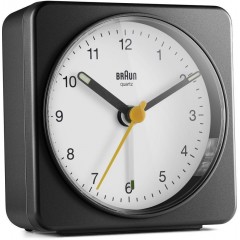 Braun BC03BW Classic Analogue Black & White Alarm Clock
