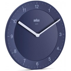 Braun BC06BL Classic Analogue Blue Wall Clock