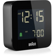 Braun BC08B Digital Black Travel Alarm Clock
