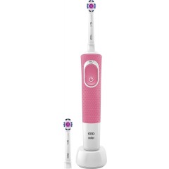 Oral-B D100.423.1 Vitality Plus White & Clean Pink Electric Toothbrush