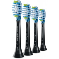 Philips HX9044/33 C3 Premium Plaue Defence Pack of 4 Black Toothbrush Heads