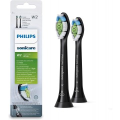 Philips HX6062/13 Sonicare W2 Optimal White 2 Pack Black Toothbrush Heads