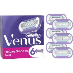 Gillette 81739724 Venus Deluxe Smooth Swirl Pack of 6 Razor Blades