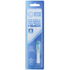 Smile Plus TOSMI002 Cross Action 4 Pack Toothbrush Heads
