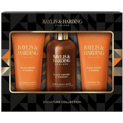 Bayliss & Harding BH23BP3PC Black Pepper Bathing Trio Gift Set