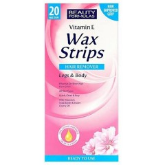 Beauty Formulas TOBEA161 Vitamin E Legs & Body Wax Strips