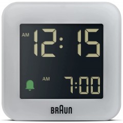 Braun BC08G Digital Grey Travel Alarm Clock