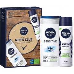 Nivea GSTONIV188 Men: Men's Club Sensitive Duo Gift Set