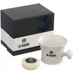 Kent SM WHT White Porcelain Shaving Mug