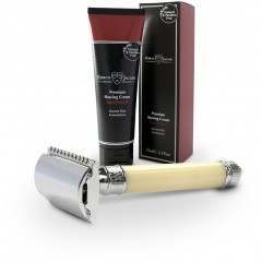 Edwin Jagger PPS-GS314SCSWT Sandalwood (DE safety razor & Shaving cream) Shaving Start Up Kit