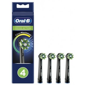 Oral-B EB50-4  CrossAction 4 Pack Black Toothbrush Heads